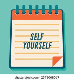 notebook with inscription vector illustration