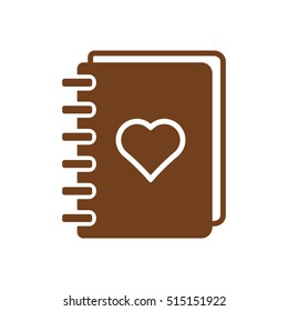 Notebook  isolated  icon.  Flat design.