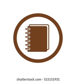 Notebook  isolated  icon.  Flat design.
