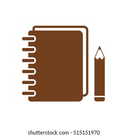 Notebook  isolated  icon.  Flat design.