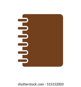Notebook  isolated  icon.  Flat design.