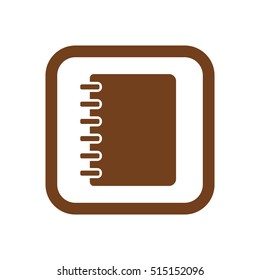 Notebook  isolated  icon.  Flat design.
