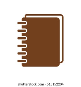 Notebook  isolated  icon.  Flat design.