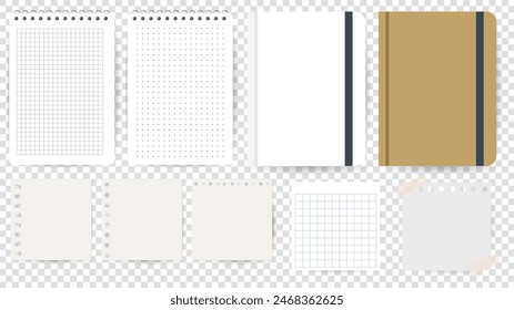 Notebook isolated on a transparent background , illustration Vector EPS 10