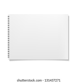 Notebook, Isolated On White Background, Vector Illustration