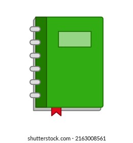Notebook isolated on white background. Vector illustration