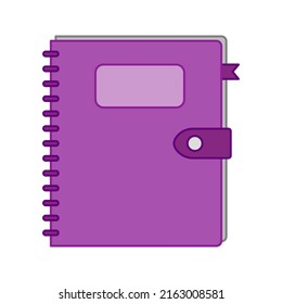 Notebook isolated on white background. Vector illustration