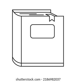 Notebook isolated on white background. Vector illustration