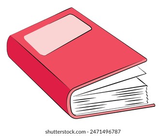 Notebook isolated on white background