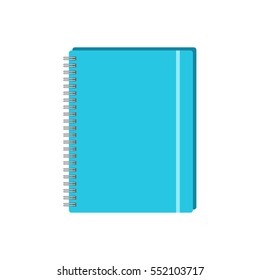 Notebook, isolated on white background. Vector icon flat.