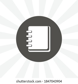 notebook isolated simple solid vector icon