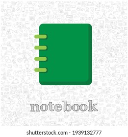notebook isolated vector flat clipart. notebook isolated vector flat clipart. notebook isolated vector flat clipart. 
