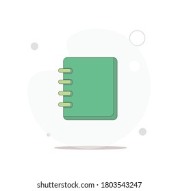 notebook isolated vector flat illustration on white