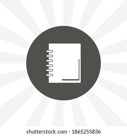 Notebook isolated vector icon. education design element