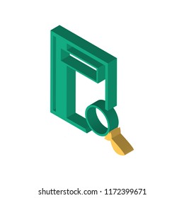 Notebook isometric left top view 3D icon