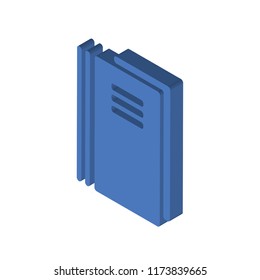 Notebook isometric left top view 3D icon