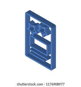 Notebook isometric left top view 3D icon