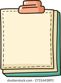 Ilustración de diario de cuaderno Estilo plano