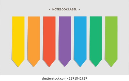 Notebook Label Sticker Set Reminder Sign Book