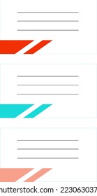Notebook labels with colored marks, print ready set of three