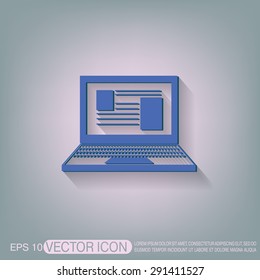 notebook laptop icon. web sign