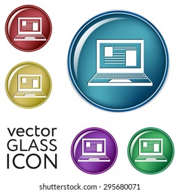 notebook laptop icon. web sign