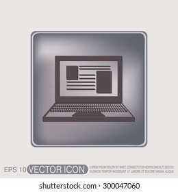 notebook laptop icon. web sign