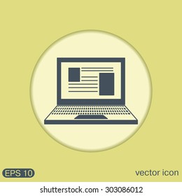 notebook laptop icon. web sign