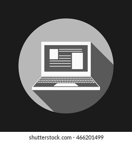 notebook laptop icon. web sign