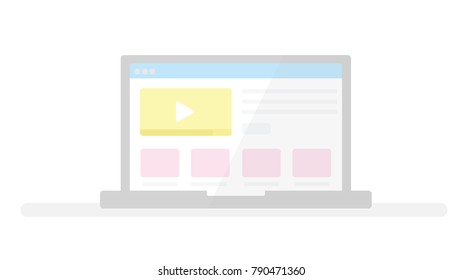 Notebook laptop icons web applications web site flat notebook icon