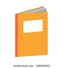 notebook learn school home education vector illustration flat style icon