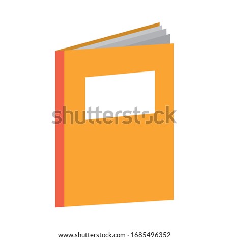 notebook learn school home education vector illustration flat style icon