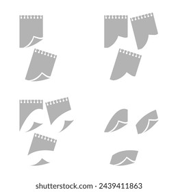 notebook leaves icon on a white background, vector illustration