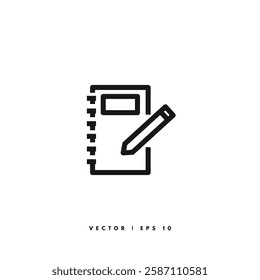 Notebook Line Icon. Editable Stroke