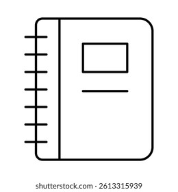 Notebook Line Icon. Education, E-Learning, School, College, Study, Knowledge Icons Editable Stroke Vector Illustration