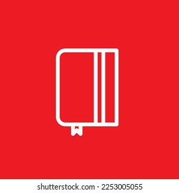 Notebook line icon. Graphic resource template, vector illustration.