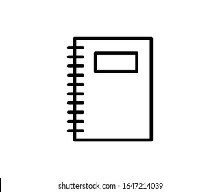 Notebook line icon. High quality outline symbol for web design or mobile app. Thin line sign for design logo. Black outline pictogram on white background
