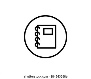 Notebook line icon. High quality outline symbol for web design or mobile app. Thin line sign for design logo. Black outline pictogram on white background
