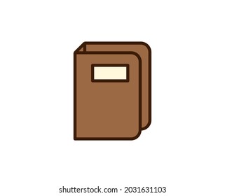 Icono de línea de bloc de notas. Símbolo de esquema de alta calidad para diseño web o aplicación móvil. Firma de línea delgada para el logotipo de diseño. Pictograma de contorno de color sobre fondo blanco