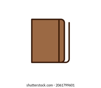 Notebook line icon. High quality outline symbol for web design or mobile app. Thin line sign for design logo. Color outline pictogram on white background