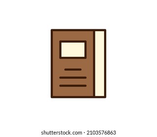 Notebook line icon. High quality outline symbol for web design or mobile app. Thin line sign for design logo. Color outline pictogram on white background