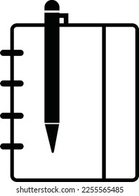 Notebook line icon. High quality outline symbol for web design or mobile app. Thin line sign for design logo. Black outline pictogram on white background