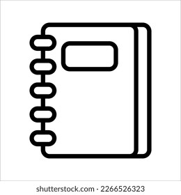 Notebook line icon. High quality outline symbol for web design or mobile app. vector illustration on white background