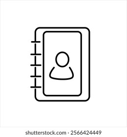 Notebook line icon. High quality outline symbol for web design or mobile app. Thin line sign for design logo. Black outline pictogram on white background