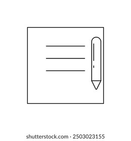 notebook line icon illustration design