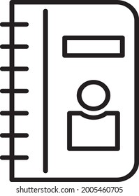 Notebook line icon. outline and filled vector sign. Symbol, logo illustration. Pixel perfect vector graphics.