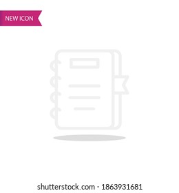 notebook line icon, outline vector illustration.