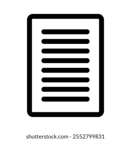 notebook line icon, notebook symbol icon for design element purpose.