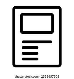 notebook line icon, notebook symbol icon for design element purpose.