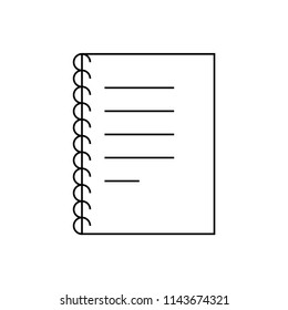 Notebook line icon, vector illustration design. Communication collection.